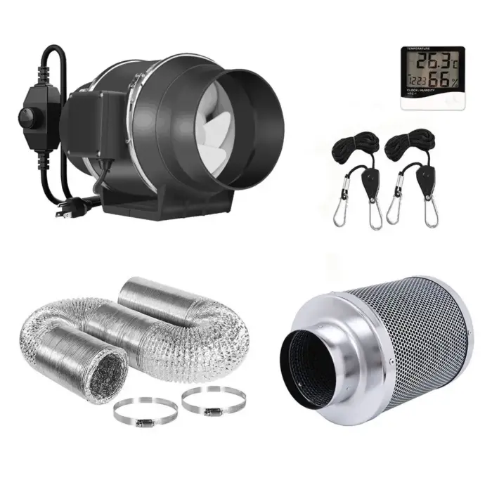 WHGROW 120*120cm Binnentuin Grow Kit – Compleet met LED-Verlichting, Ventilator en Slimme Besturing - Afbeelding 3