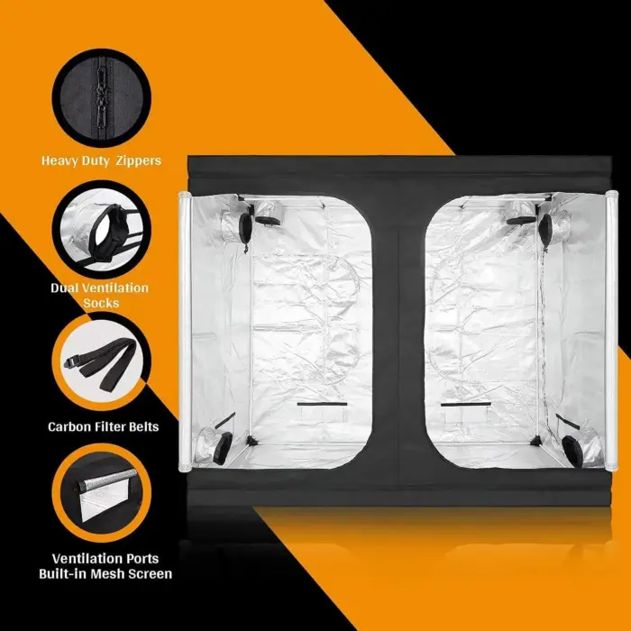 Grow Tent 240×120×200 cm - 600D Oxford - Image 6